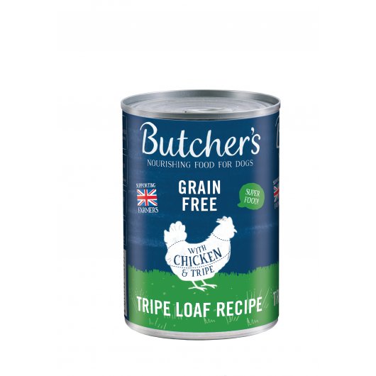 Butcher's Grain-Free Tripe Loaf Recipe Wet Dog Food - Chicken & Tripe