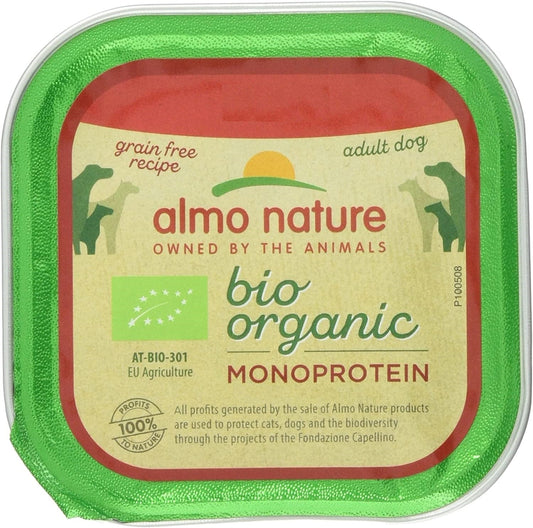 Almo Nature Organic Grain Free Wet Dog Food in Tray - Salmon - 150g