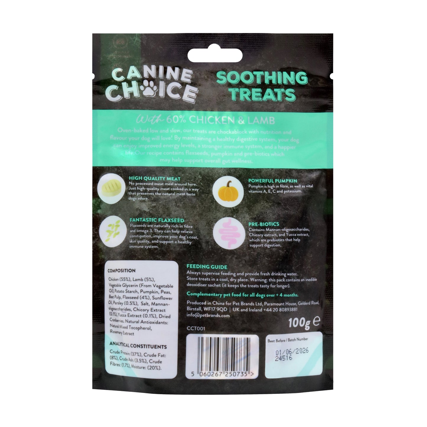 Canine Choice Soothing Dog Treats - Chicken & Lamb