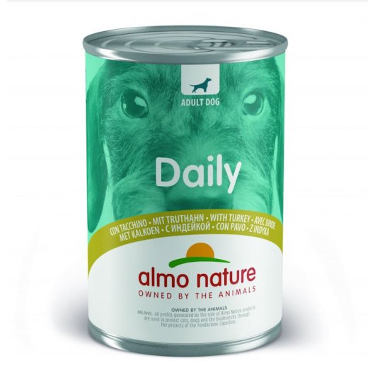 Almo Nature Daily Wet Food Tin for Dogs Turkey 400g